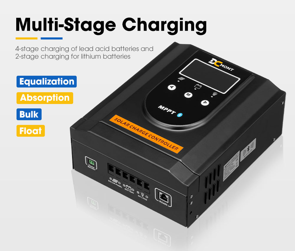 40A MPPT Bluetooth Solar Charge Controller LiFePO4 Battery Compatible