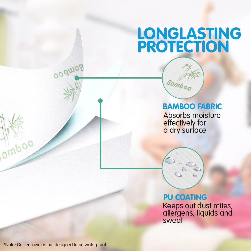 Laura Hill Fitted Bamboo Mattress Protector Single