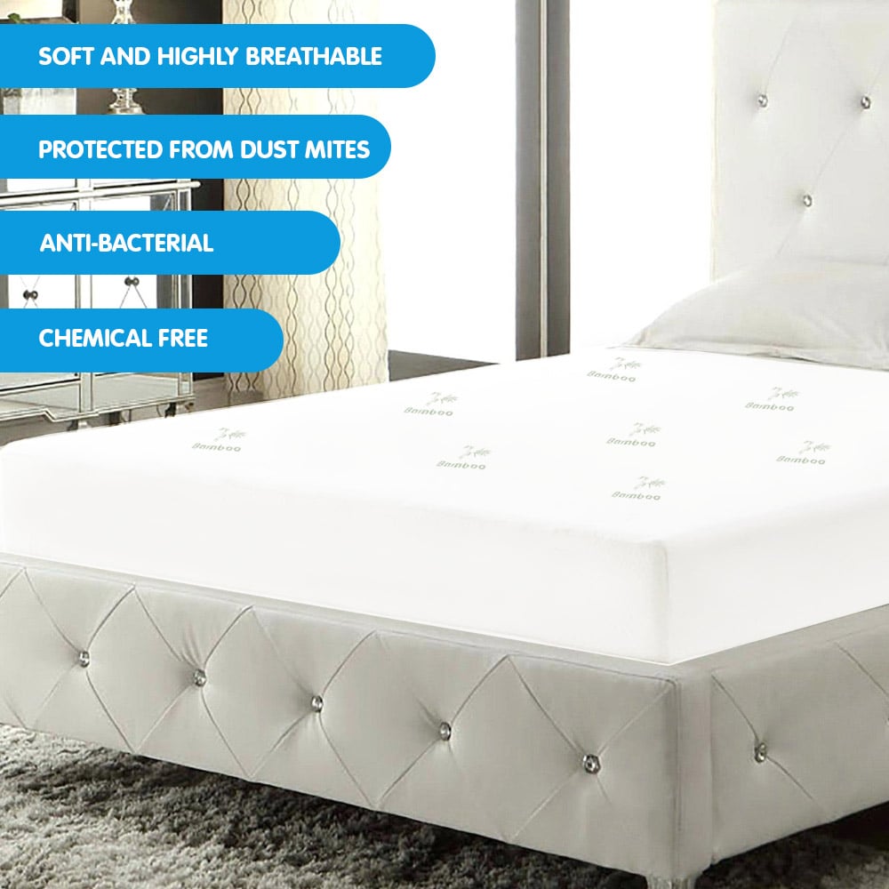 Laura Hill Fitted Bamboo Mattress Protector King Single