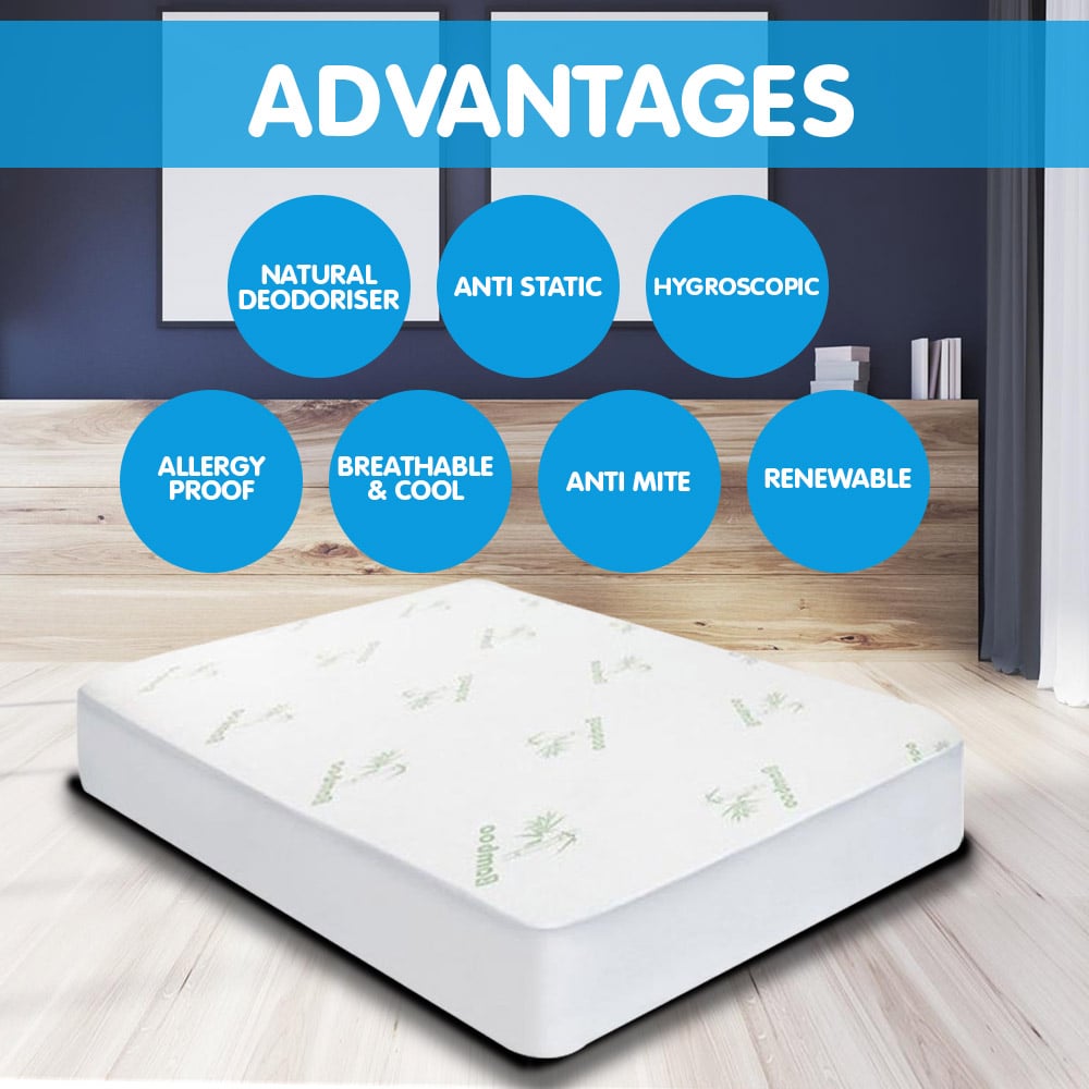 Laura Hill Fitted Bamboo Mattress Protector King Single