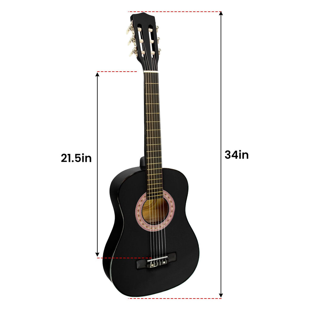 Karrera 34in Acoustic Children no cut Guitar - Black