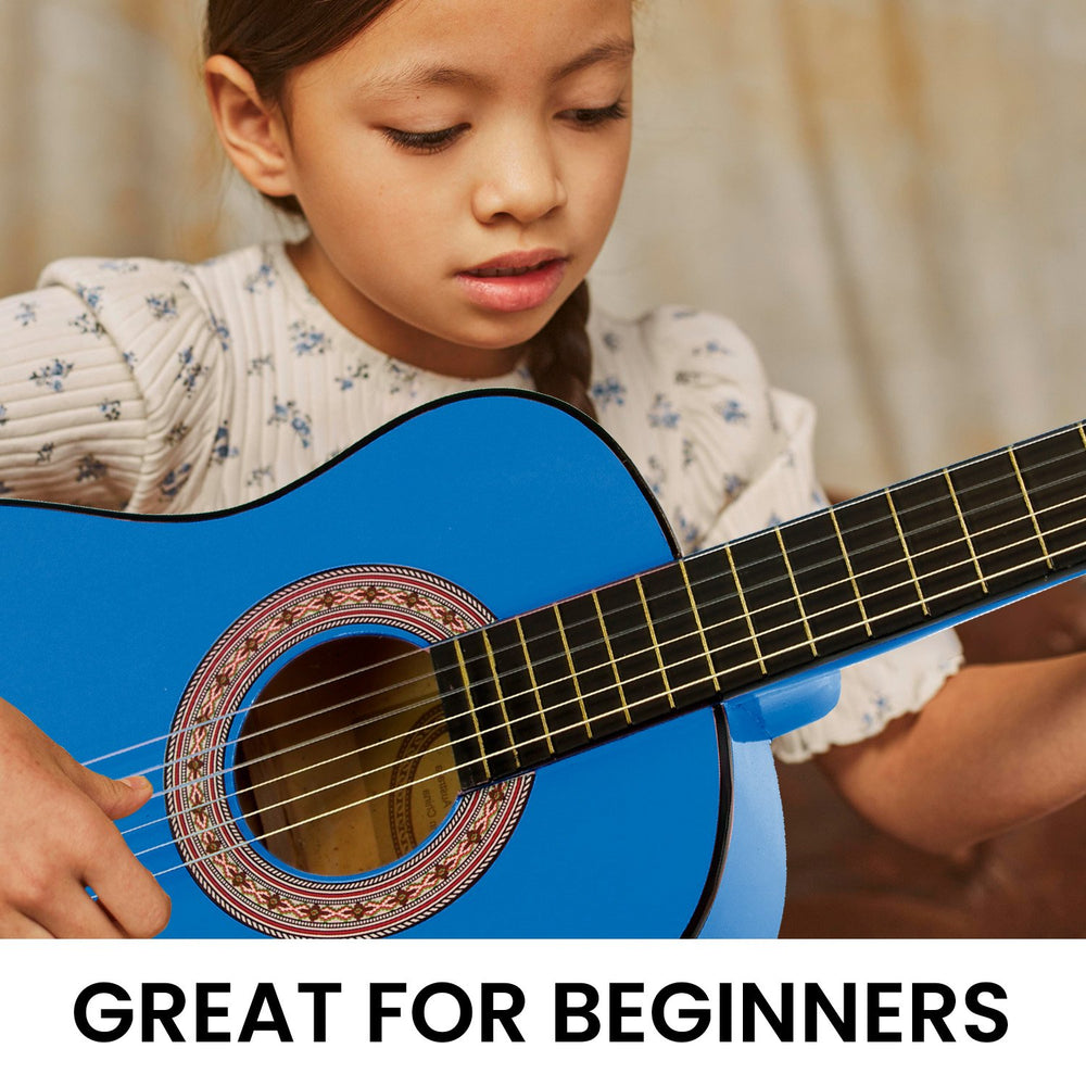 Karrera 34in Childrens No-Cut Acoustic Kids Guitar - Blue