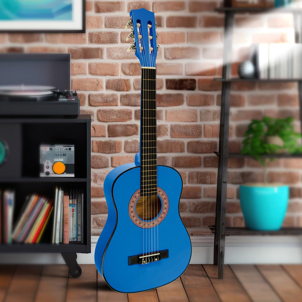 Karrera 34in Childrens No-Cut Acoustic Kids Guitar - Blue