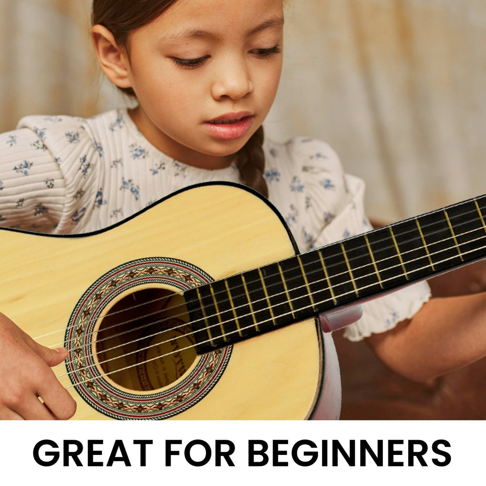 Karrera 34in Childrens No-Cut Acoustic Kids Guitar -Natural