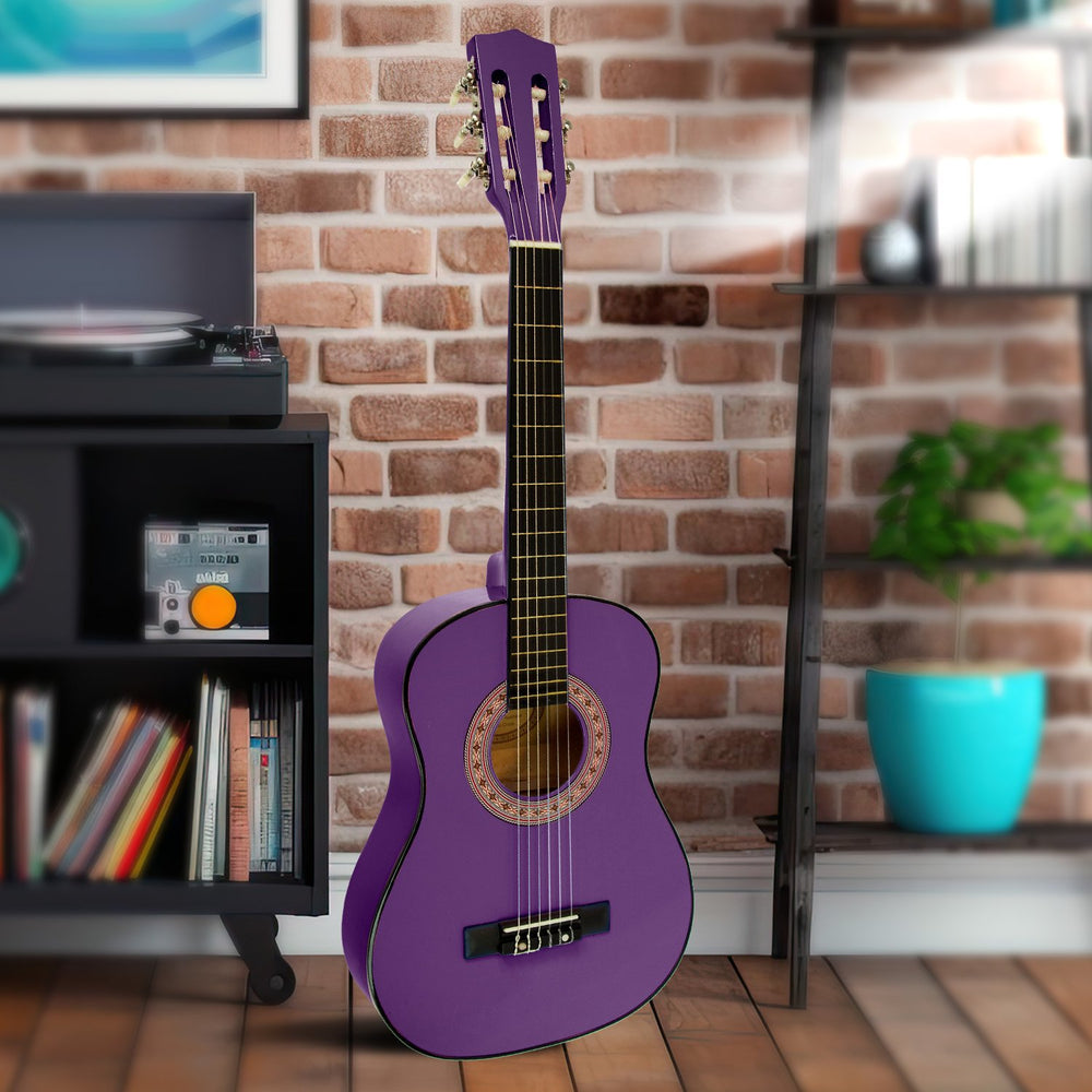 Karrera 34in Childrens No-Cut Acoustic Kids Guitar - Purple
