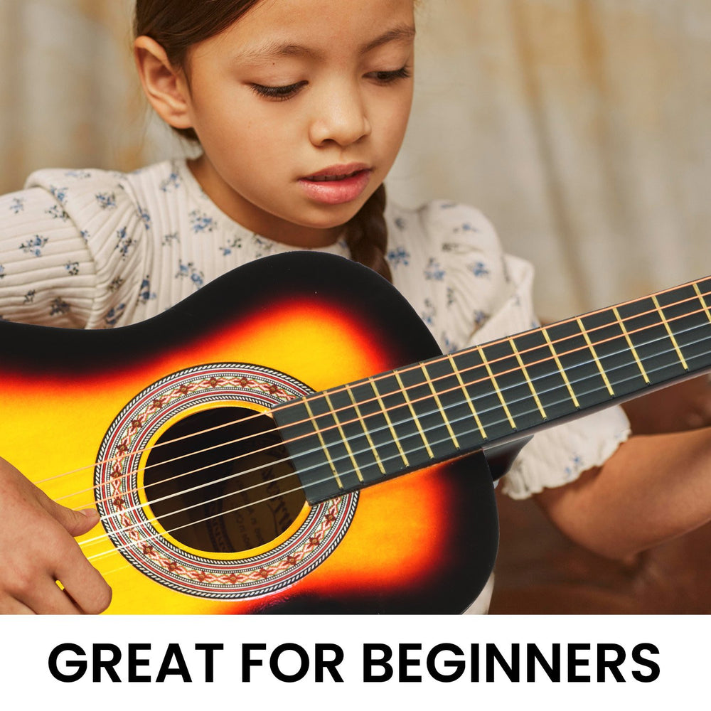 Karrera 34in Childrens No-Cut Acoustic Kids Guitar - Sunburst