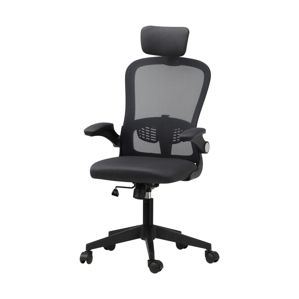 Oikiture Mesh Office Chair Executive Gaming Seat Racing Tilt Computer DGY&amp;BK