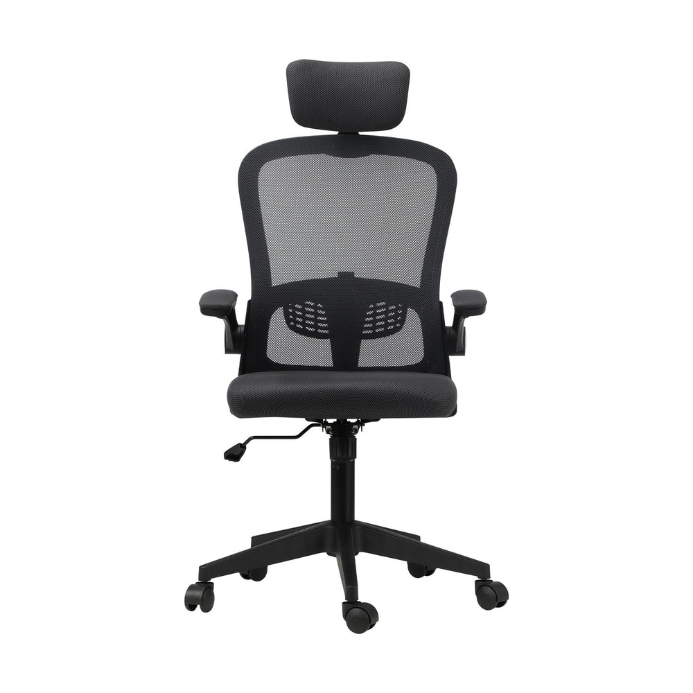 Oikiture Mesh Office Chair Executive Gaming Seat Racing Tilt Computer DGY&amp;BK