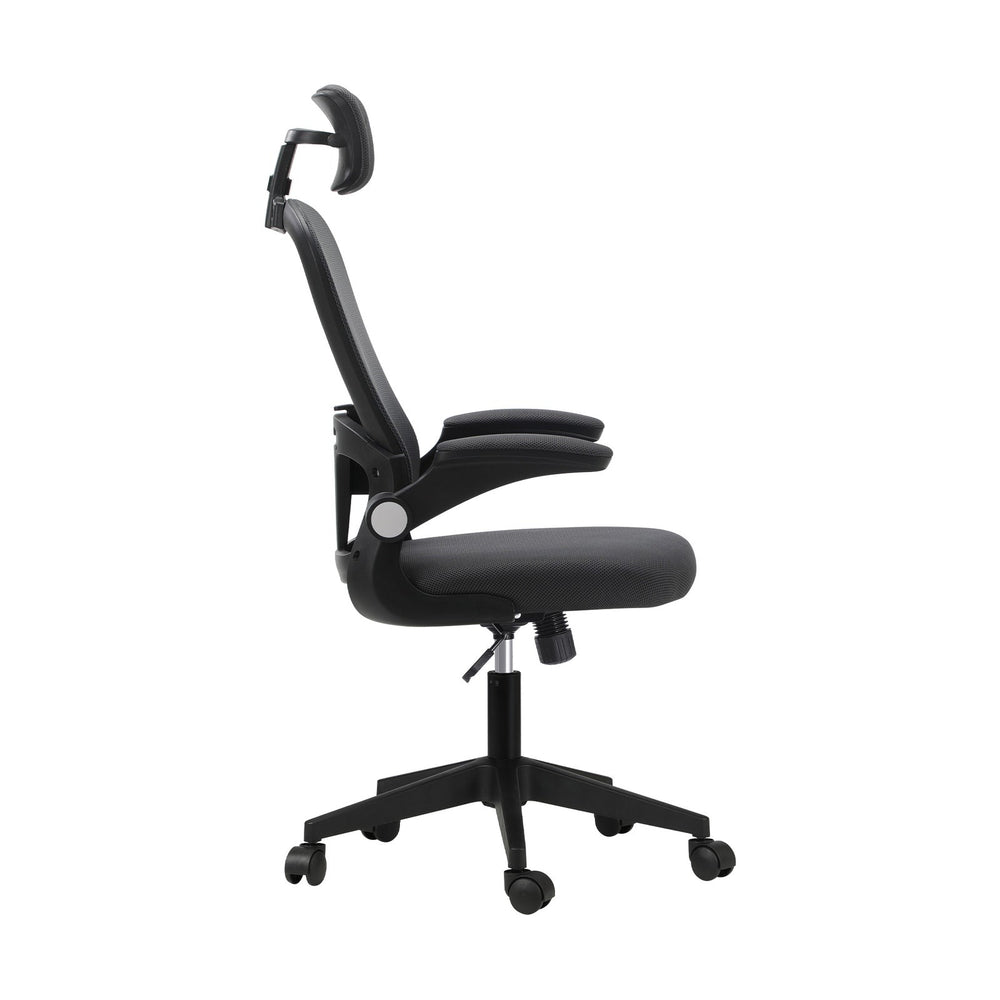 Oikiture Mesh Office Chair Executive Gaming Seat Racing Tilt Computer DGY&amp;BK