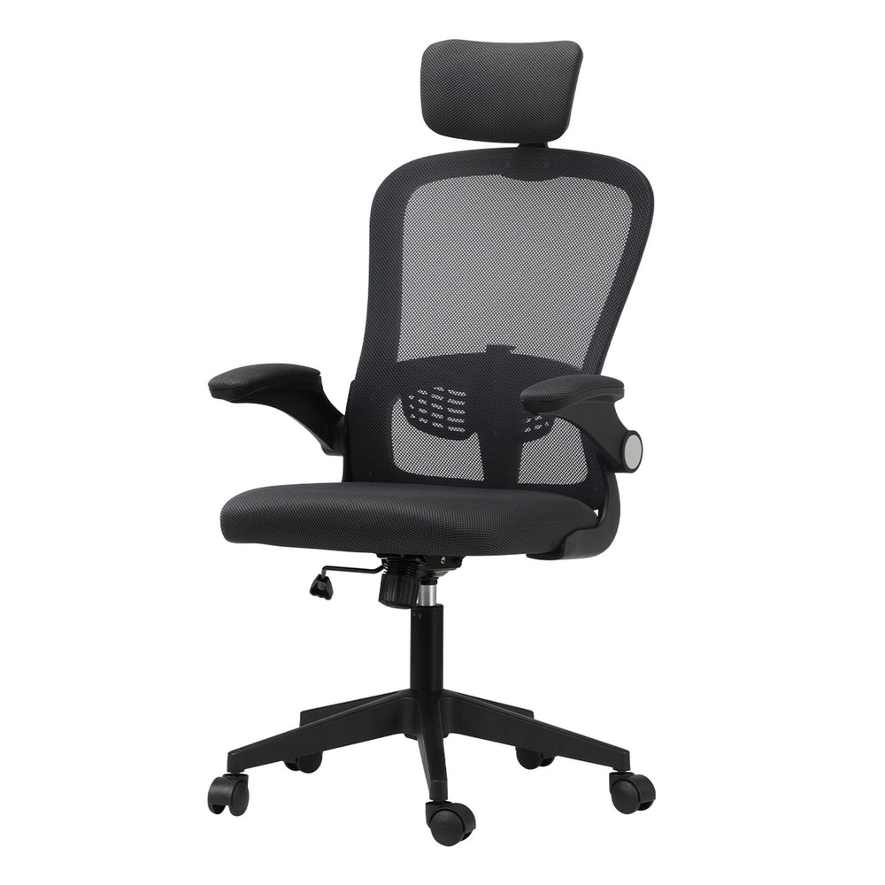 Oikiture Mesh Office Chair Executive Gaming Seat Racing Tilt Computer DGY&amp;BK