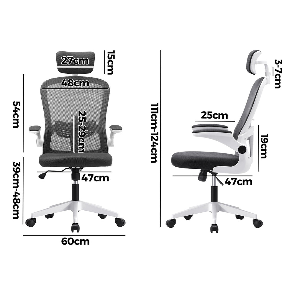 Oikiture Mesh Office Chair Executive Gaming Seat Racing Tilt Computer DGY&amp;WH