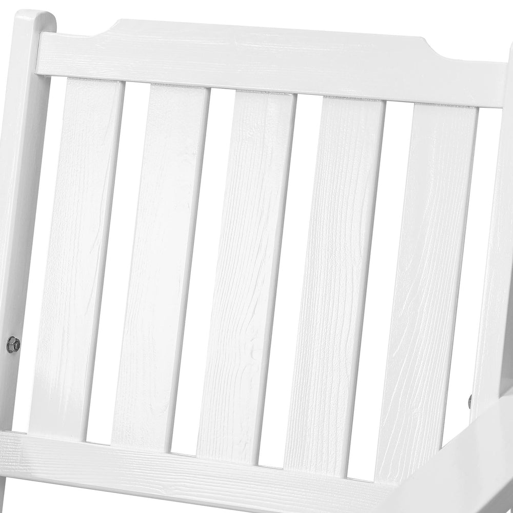 Livsip Outdoor Armchair Wooden Patio Furniture Chairs Garden Seat White