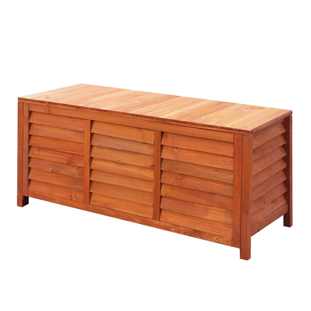 Livsip Outdoor Storage Bench Box Garden Wooden Chest Toy Tool Sheds Furniture