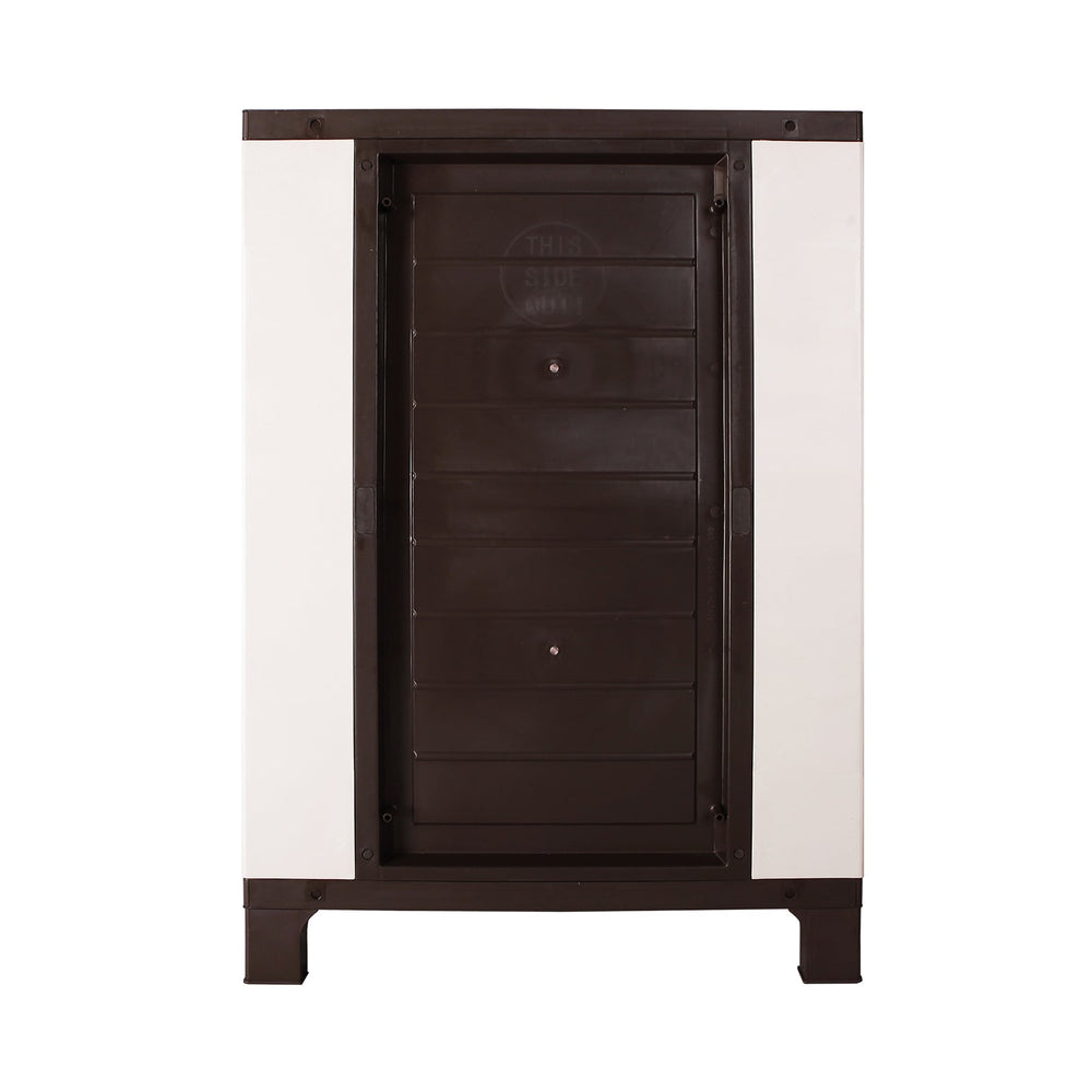 Livsip Outdoor Storage Cabinet Box Garden Cupboard Adjustable Lockable Brown