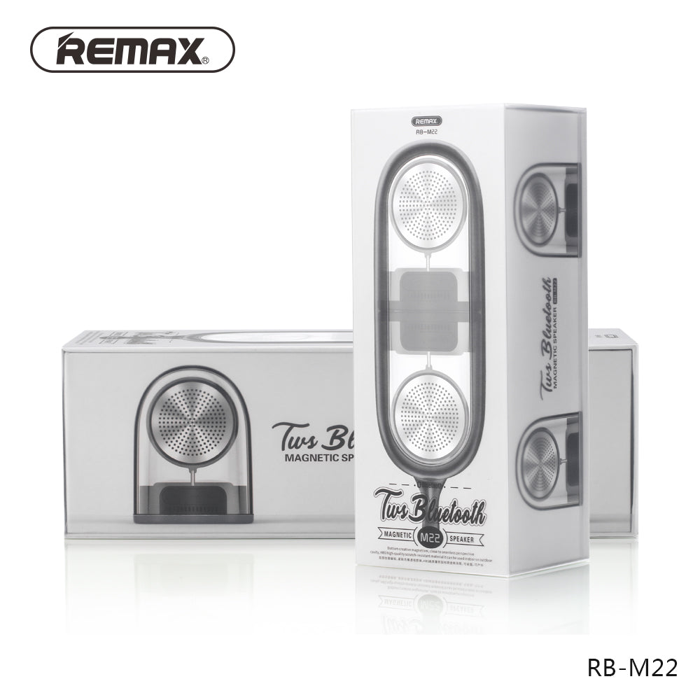 Portable Dual Wireless Magnetic Bluetooth Music Speakers - Transparent Remax