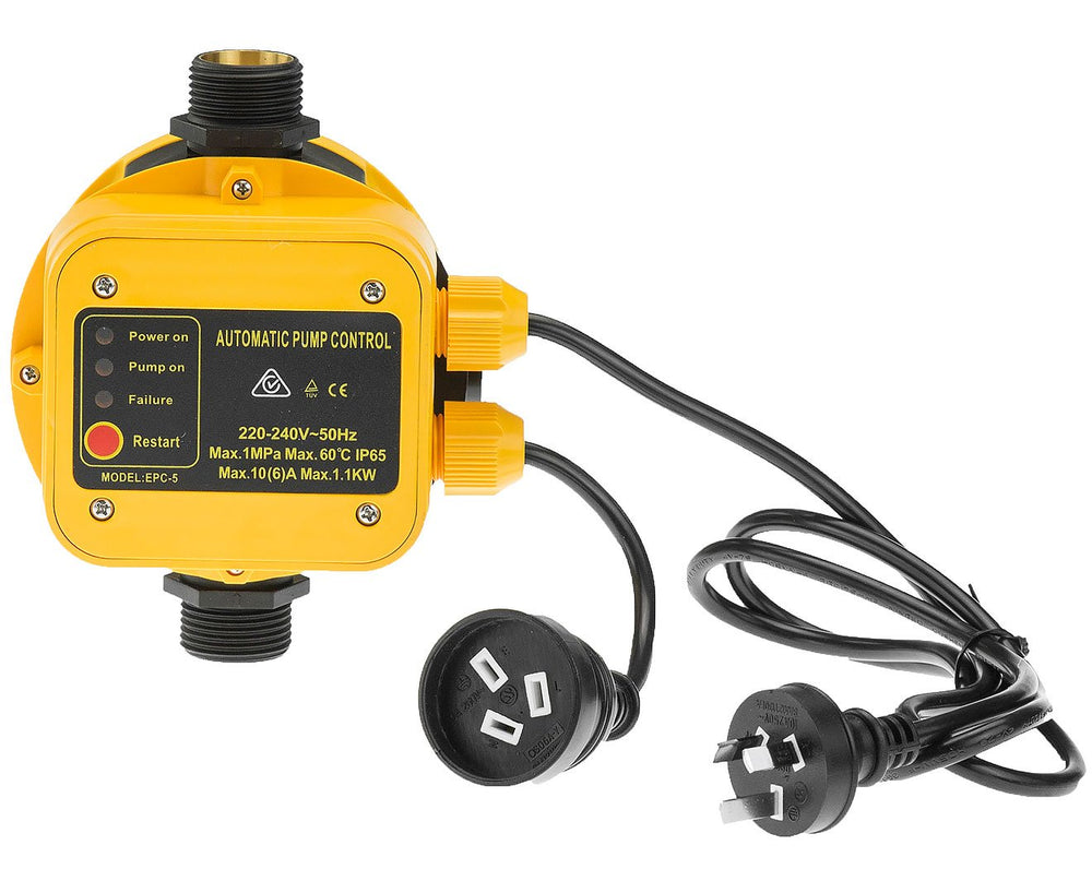 HydroActive Automatic Water Pump Pressure Controller Switch - Yellow