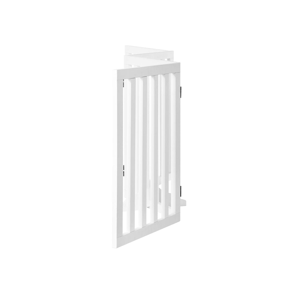 Alopet Wooden Pet Gate Dog Fence Safety Stair Barrier Security Door 4 Panels