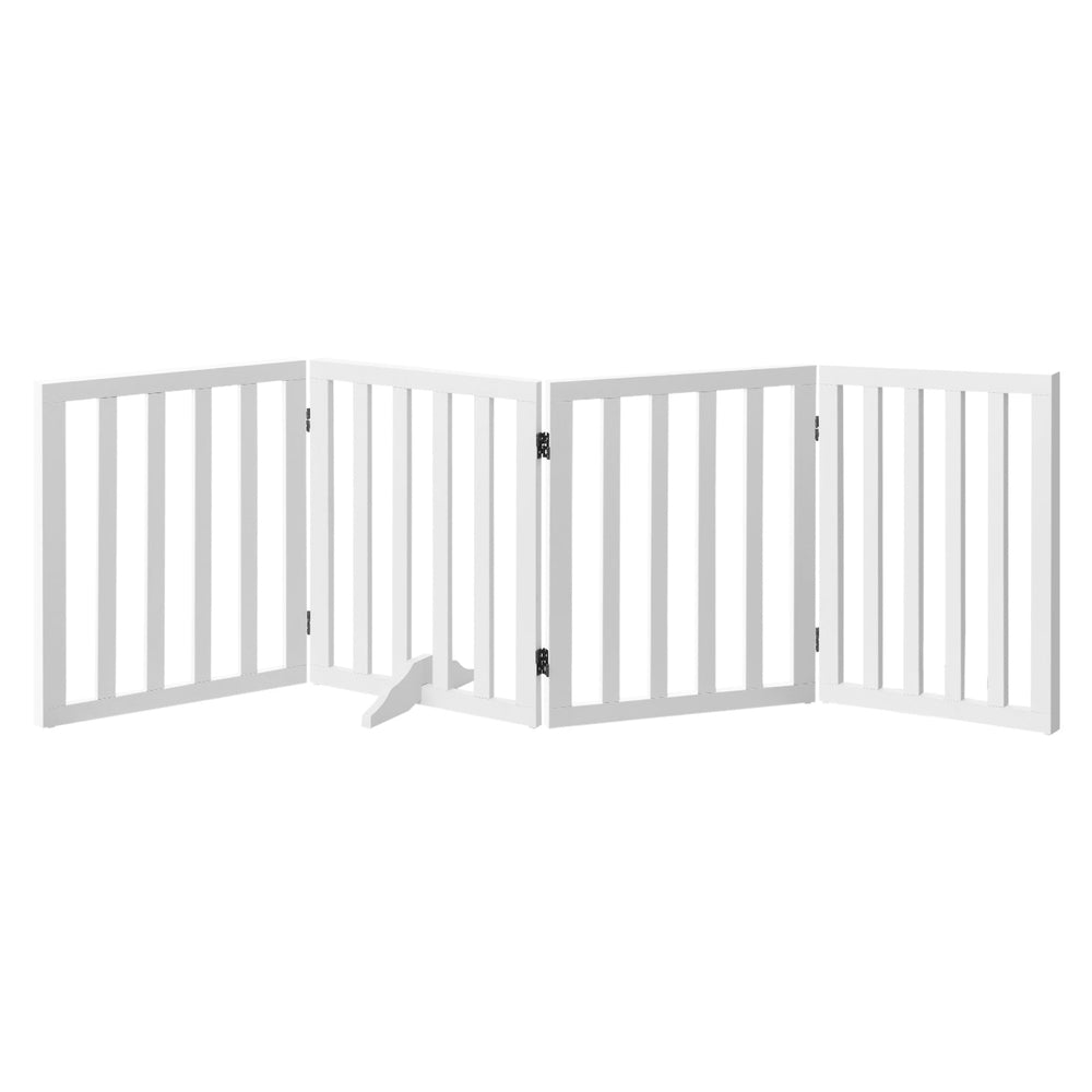 Alopet Wooden Pet Gate Dog Fence Safety Stair Barrier Security Door 4 Panels