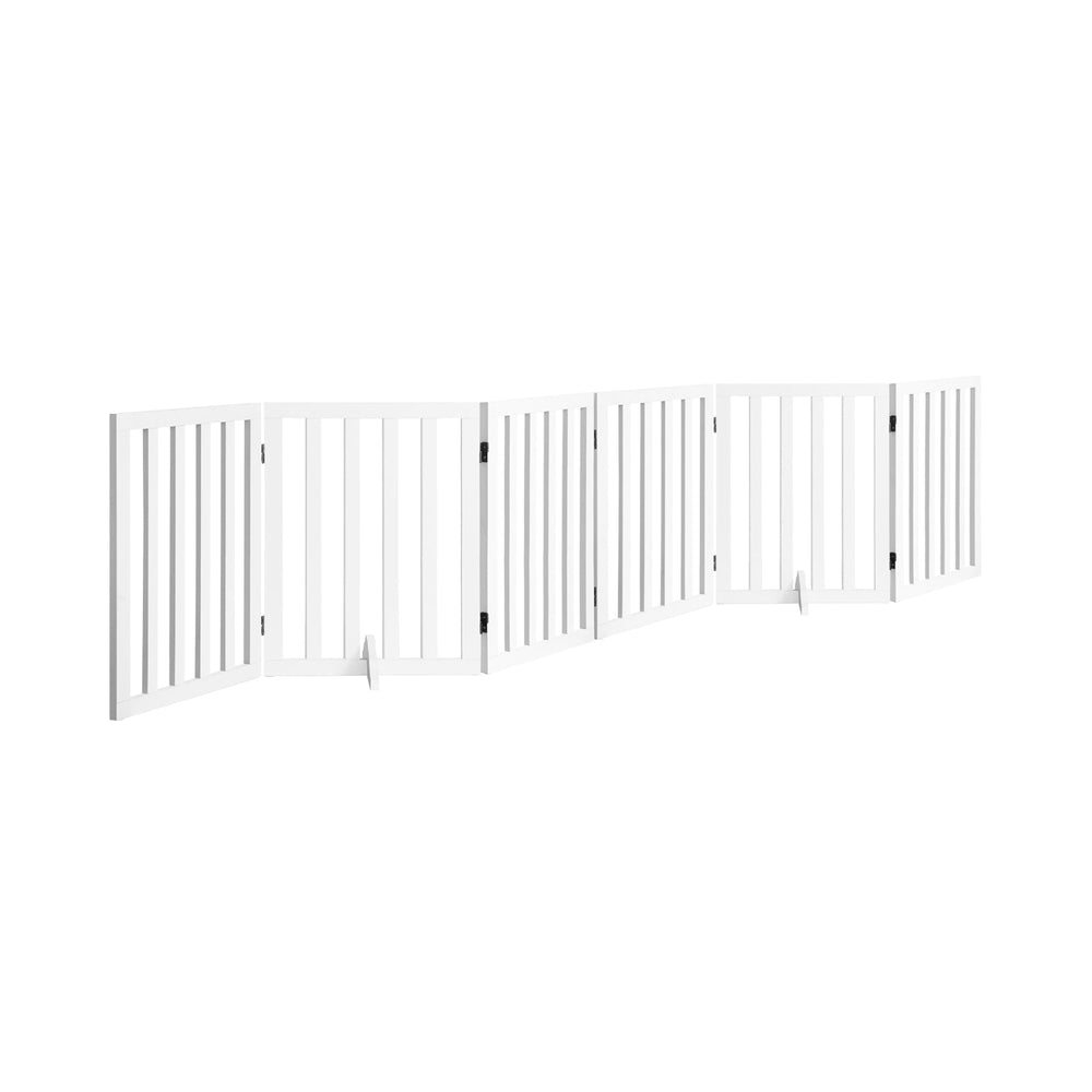 Alopet Wooden Pet Gate Dog Fence Safety Stair Barrier Security Door 6 Panels