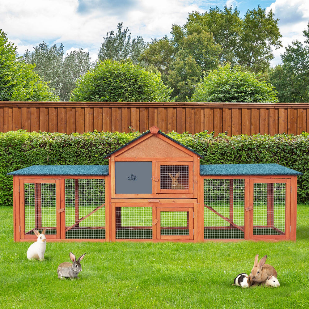 Alopet Rabbit Hutch Chicken Coop Bunny House Run Cage Wooden Outdoor Pet Hutch