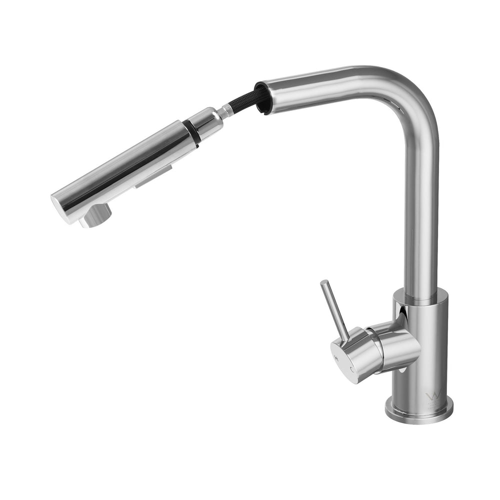 Welba Kitchen Mixer Tap Pull Out Faucet Sink Basin Brass Swivel 2 Modes Chrome
