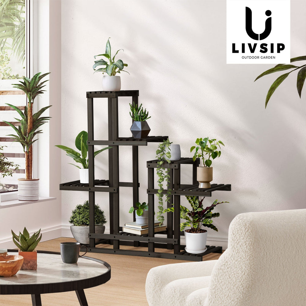 Livsip 6 Tiers Plant Stand Flower Pots Shelf Indoor Outdoor Garden Rack
