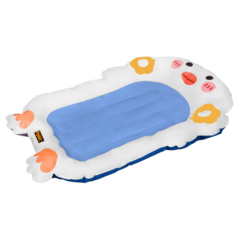 Pawz Pet Cooling Mat Dog Cat Human Size Bed Non-Toxic Self-cool Summer Blue