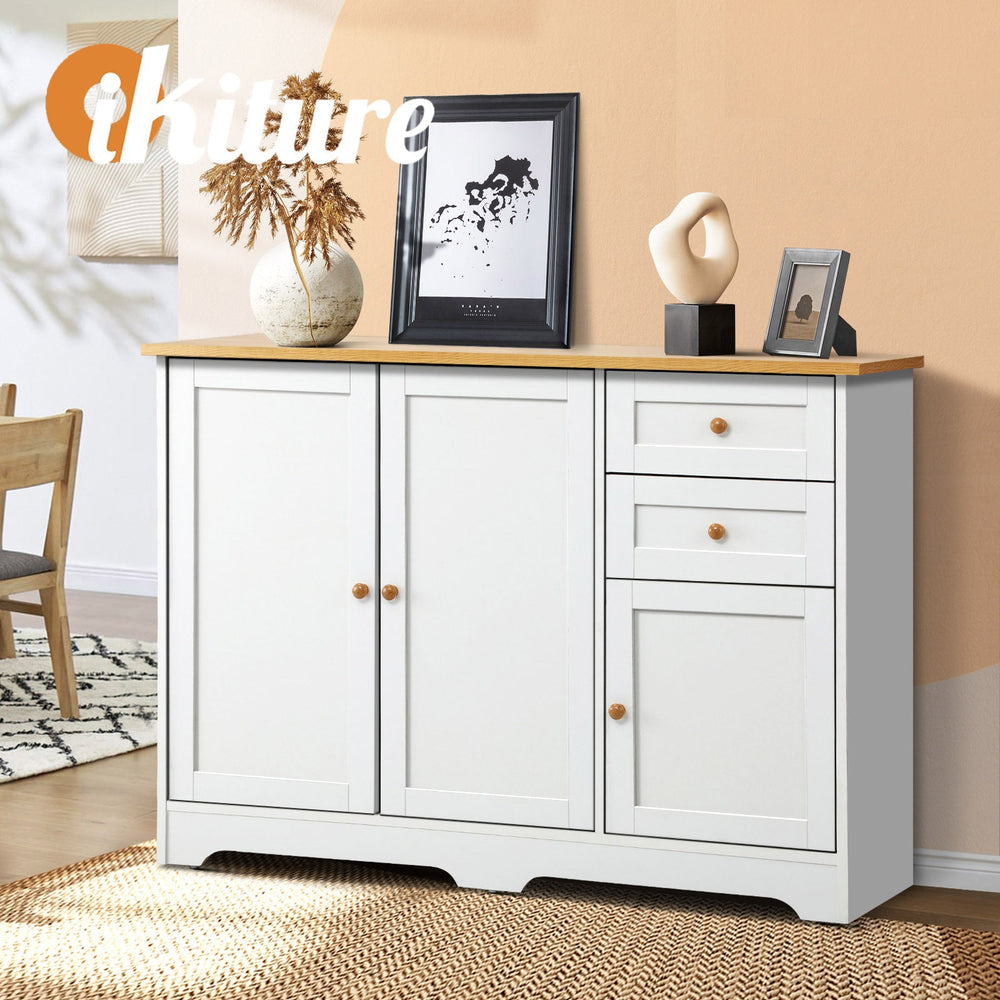 Oikiture Buffet Sideboard Cabinet Storage Cupboard Hallway Kitchen Drawers Table