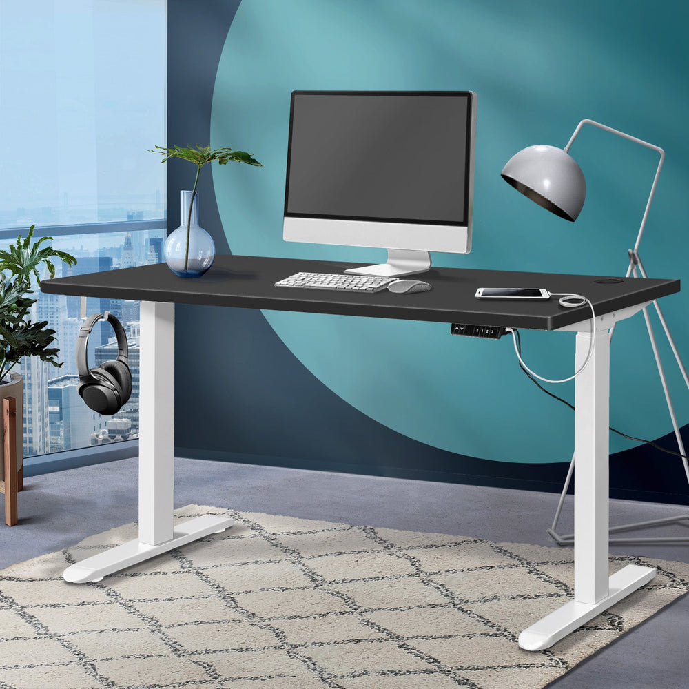 Oikiture Standing Desk Electric Dual Motor Stand Up Height  Adjustable 120cm