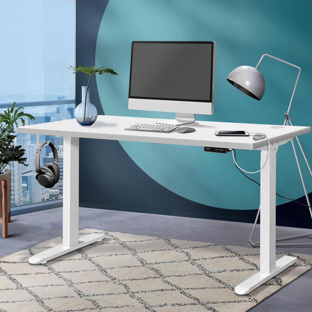 Oikiture Standing Desk Electric Dual Motor Sit Stand Up Height Adjustable 120cm