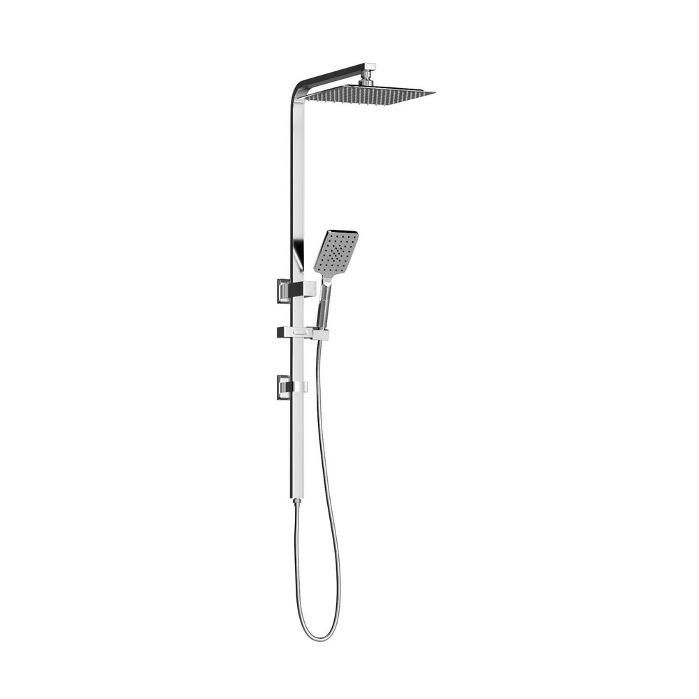 Welba 10&quot; Rain Shower Head Set Square 3-Mode Handheld Shower Rail Set Chrome