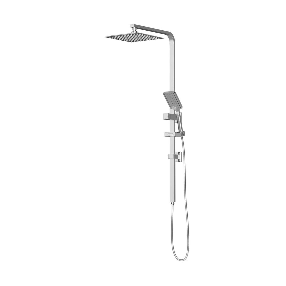 Welba 10&quot; Rain Shower Head Set Square 3-Mode Handheld Shower Rail Set Chrome