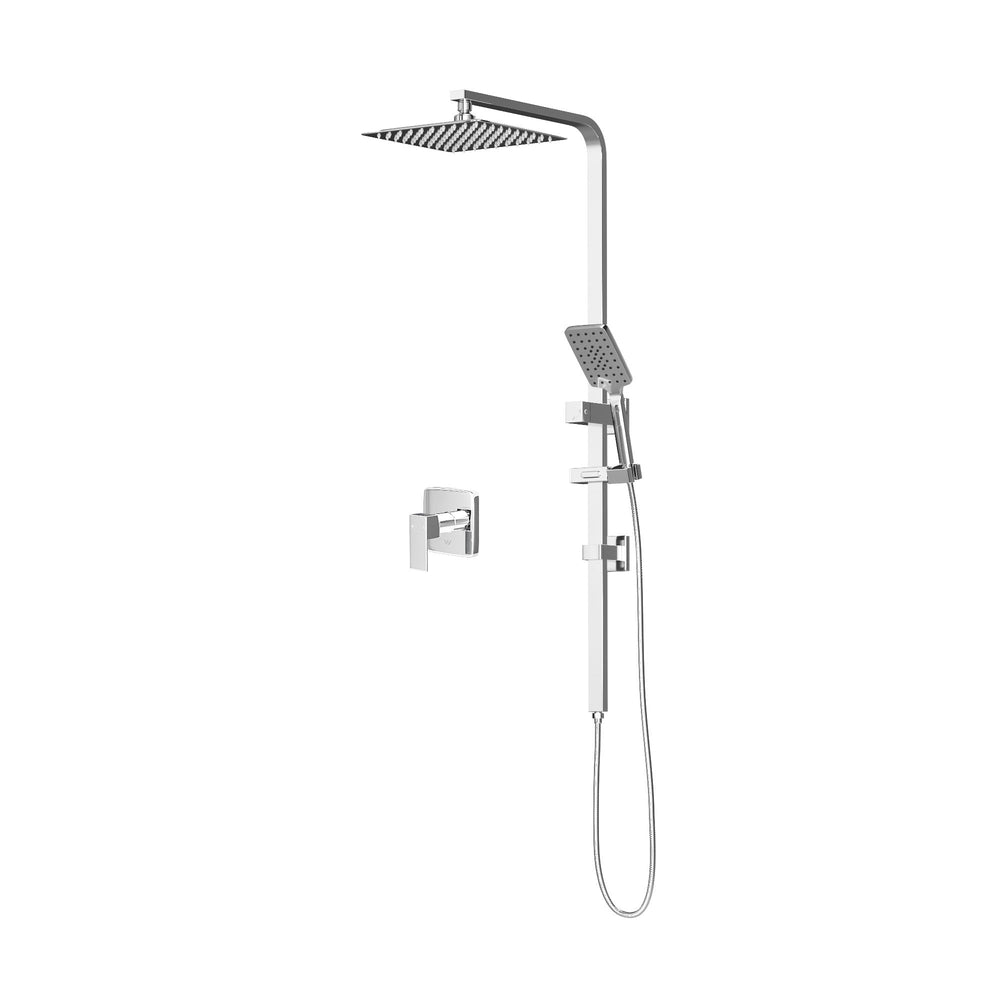 Welba 10&quot; Rain Shower Head Set Square Handheld With Shower Mixer Tap Chrome