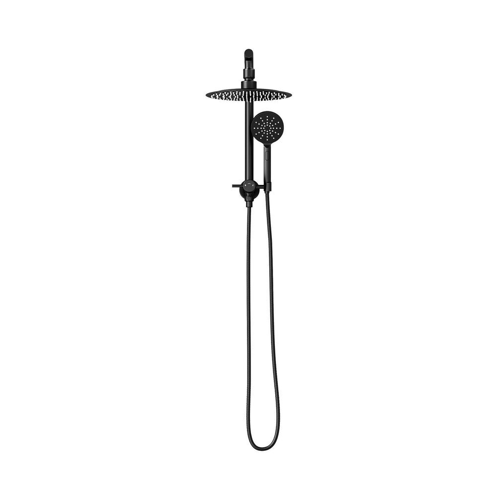 Welba 10&quot; Rain Shower Head Set Round 3-Mode Handheld Shower Gooseneck Black