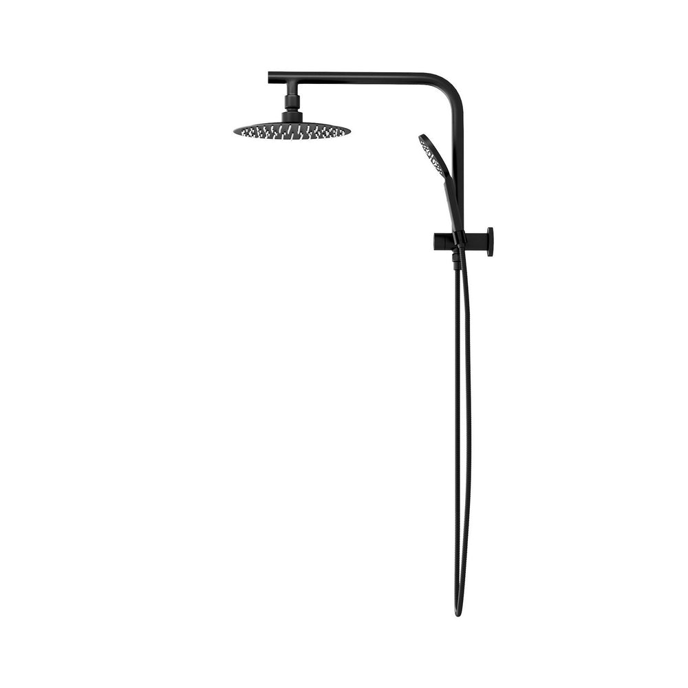 Welba 10&quot; Rain Shower Head Set Round 3-Mode Handheld Shower Gooseneck Black