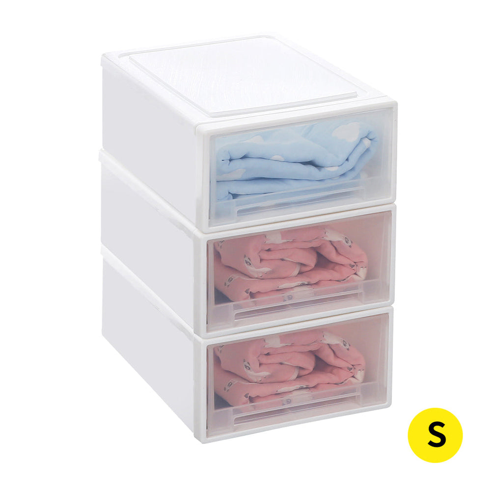 Traderight Group  Plastic Storage Drawers Stackable Containers Box Wardrobe Clothes Organiser 2PK