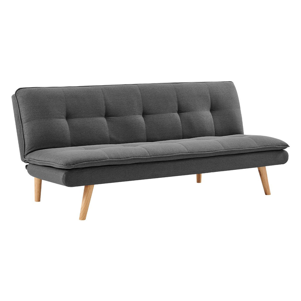 Sarantino Cloud Sofa Bed with Splayed Legs - Dark Grey