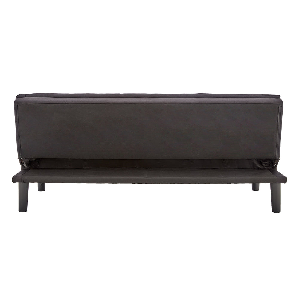 Sarantino Selena 3-Seater Fabric Sofa Bed - Black