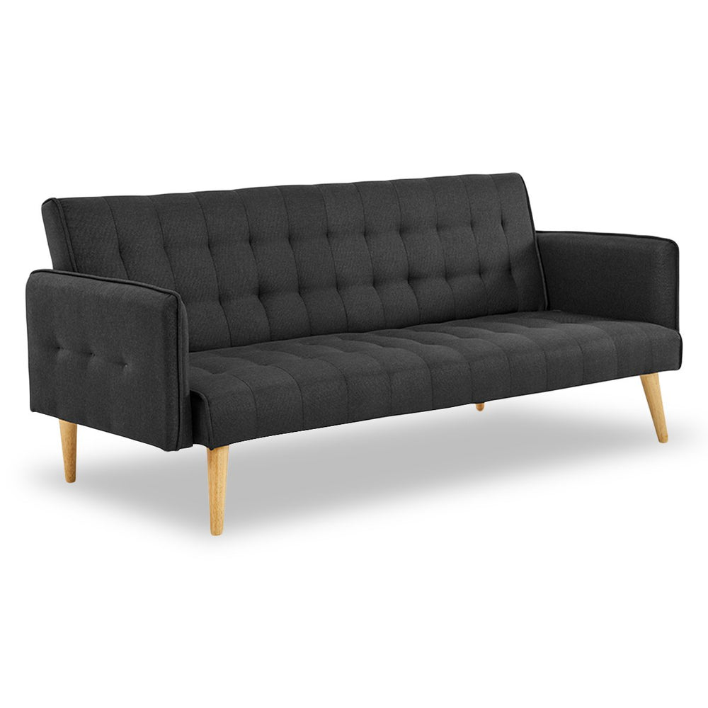 Sarantino Valencia Tufted Sofa Bed - Black