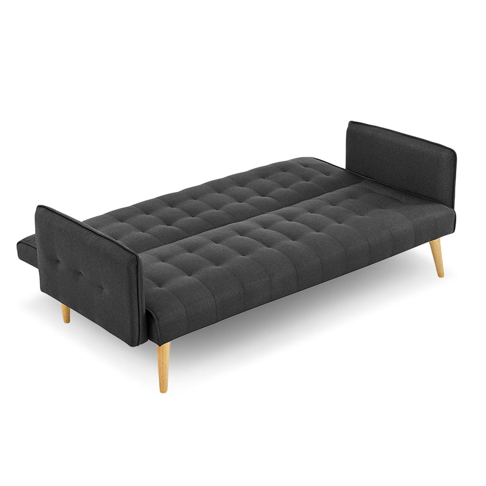 Sarantino Valencia Tufted Sofa Bed - Black