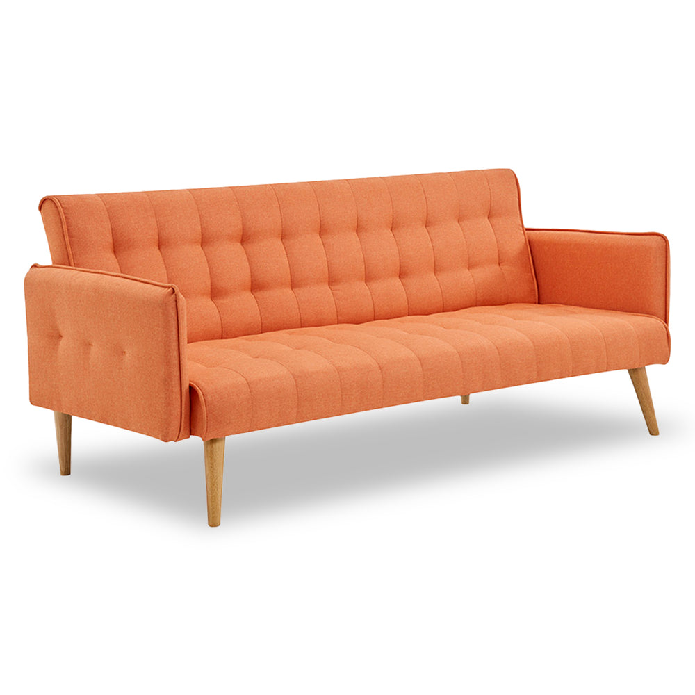 Sarantino Valencia Tufted Sofa Bed - Orange