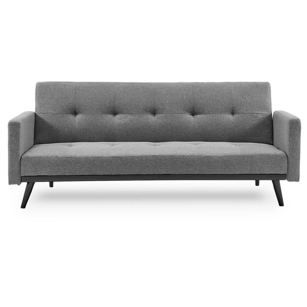 Sarantino Olivia 3-Seater Linen Sofa Bed - Light Grey