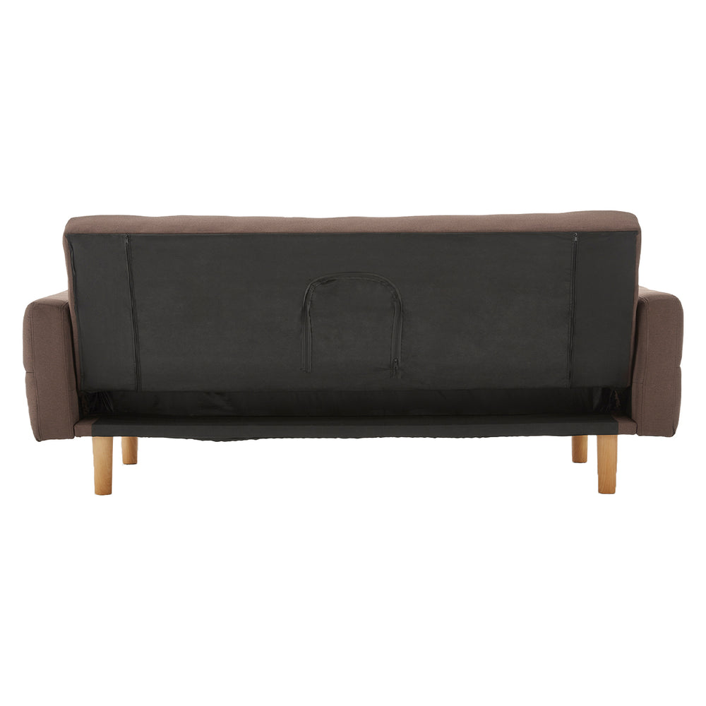 Sarantino Vienna 3-Seater Fabric Sofa Bed - Brown