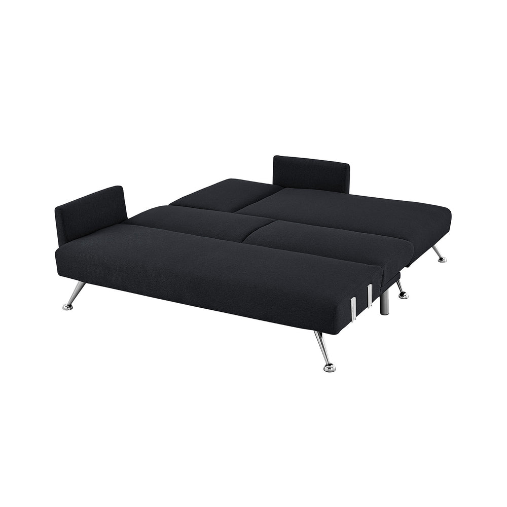 Sarantino Mia 3-Seater Corner Sofa Bed with Chaise Lounge  - Black