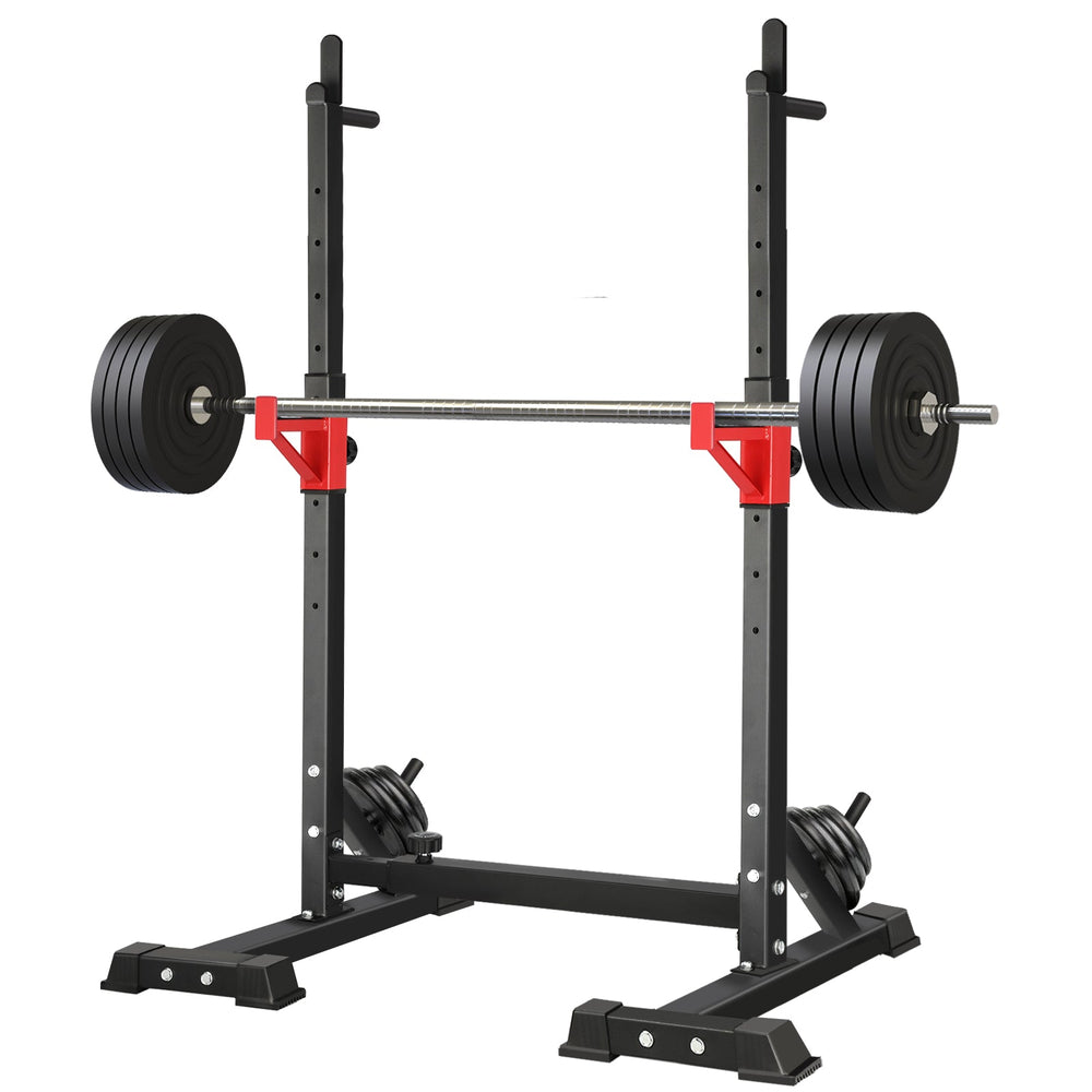 Finex Squat Rack Adjustable Barbell Rack Weight Bench Press Barbell Bar Stand