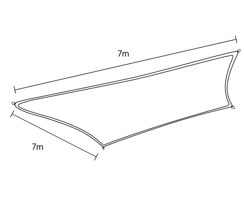 Wallaroo Shade sail 7x7m square