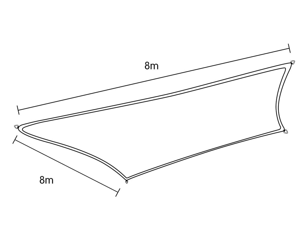 Wallaroo Shade sail 8x8m square