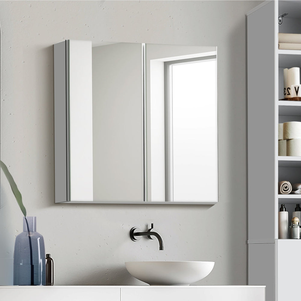Welba Bathroom Mirror Cabinet Vanity Medicine Shaving Wall Storage 750mmx720mm