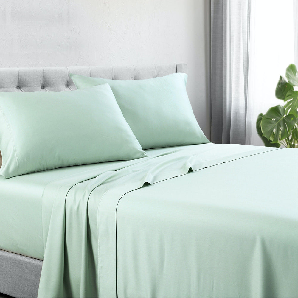 Somerset 1200TC Hotel Quality Soft Cotton Rich Sheet Sets Pillowcases Silky Touch Double Mint