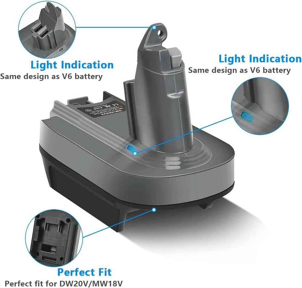 Tavice Adapter For DeWalt Milwaukee Bosch Battery Convert To Dyson V6